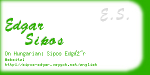 edgar sipos business card